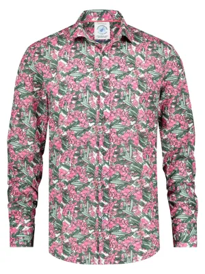 A Fish Named Fred Oleander Shirt Green/Pink