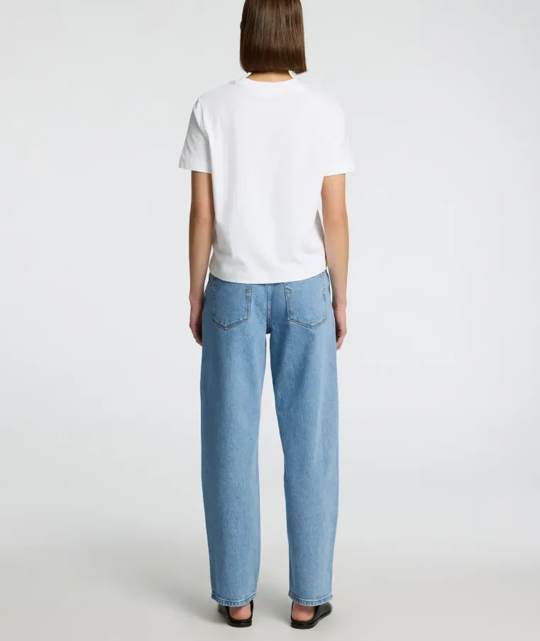 ALICE MW BARREL LIGHT BLUE JEANS - SELECTED FEMME