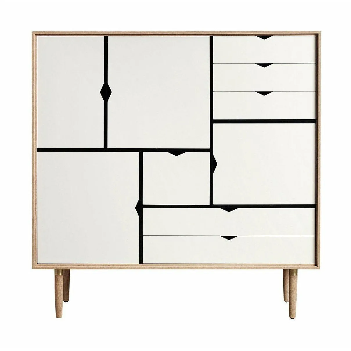Andersen Furniture S3 Cabinet Soaped Oak, White Front