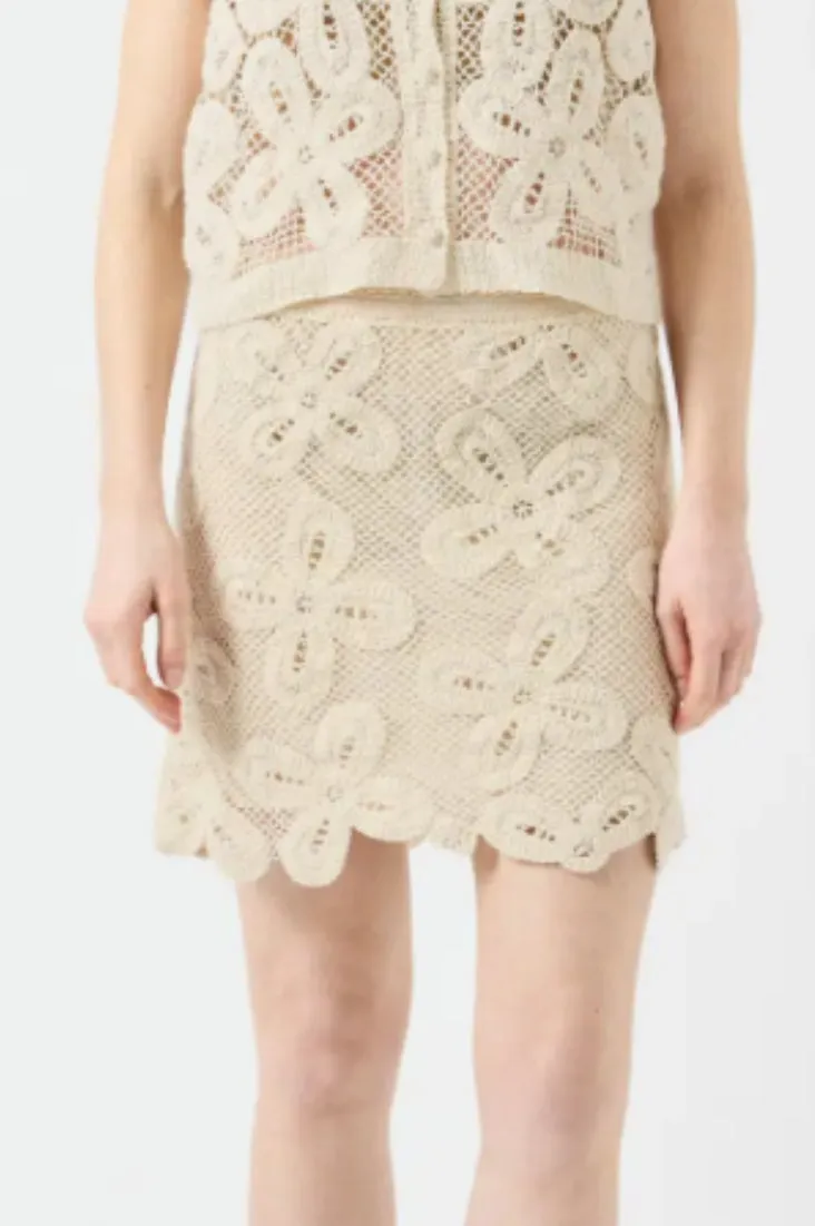 ANULA CROCHET SKIRT - YAS