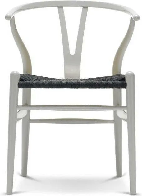 Carl Hansen Ch24 Y Chair Chair Black Paper Cord, Beech/Silver Gray