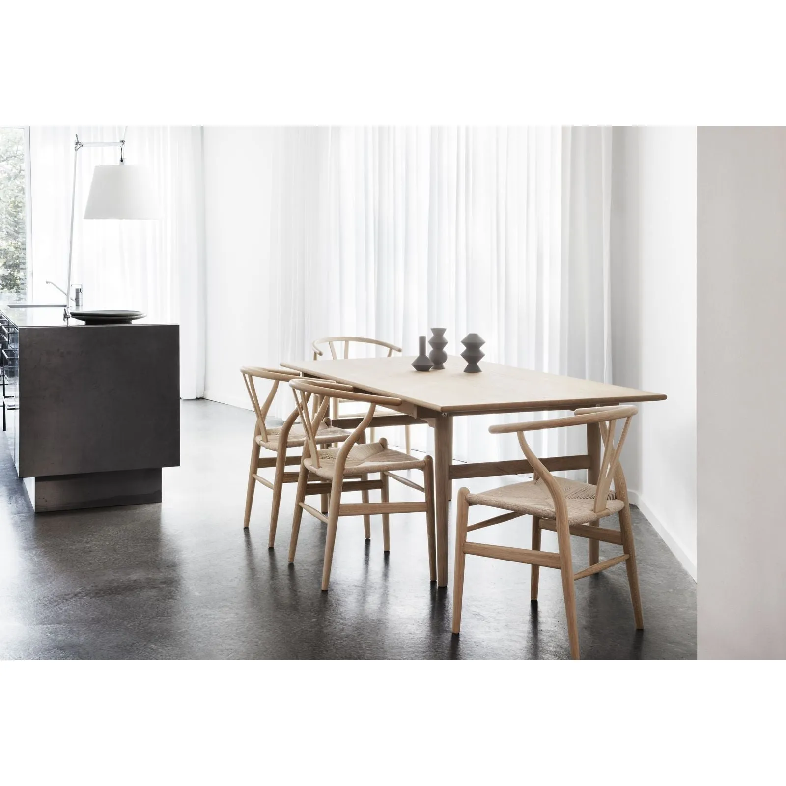 Carl Hansen Ch24 Y Chair Chair Natural Paper Cord, Natural White