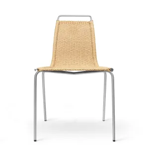 Carl Hansen Pk1 Chair, Stainless Brushed Steel/Natural Paper Cord