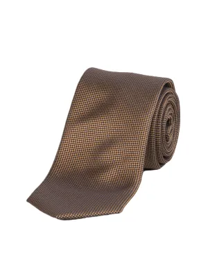 Carlo Visconti Cappuccino Self Pattern Tie
