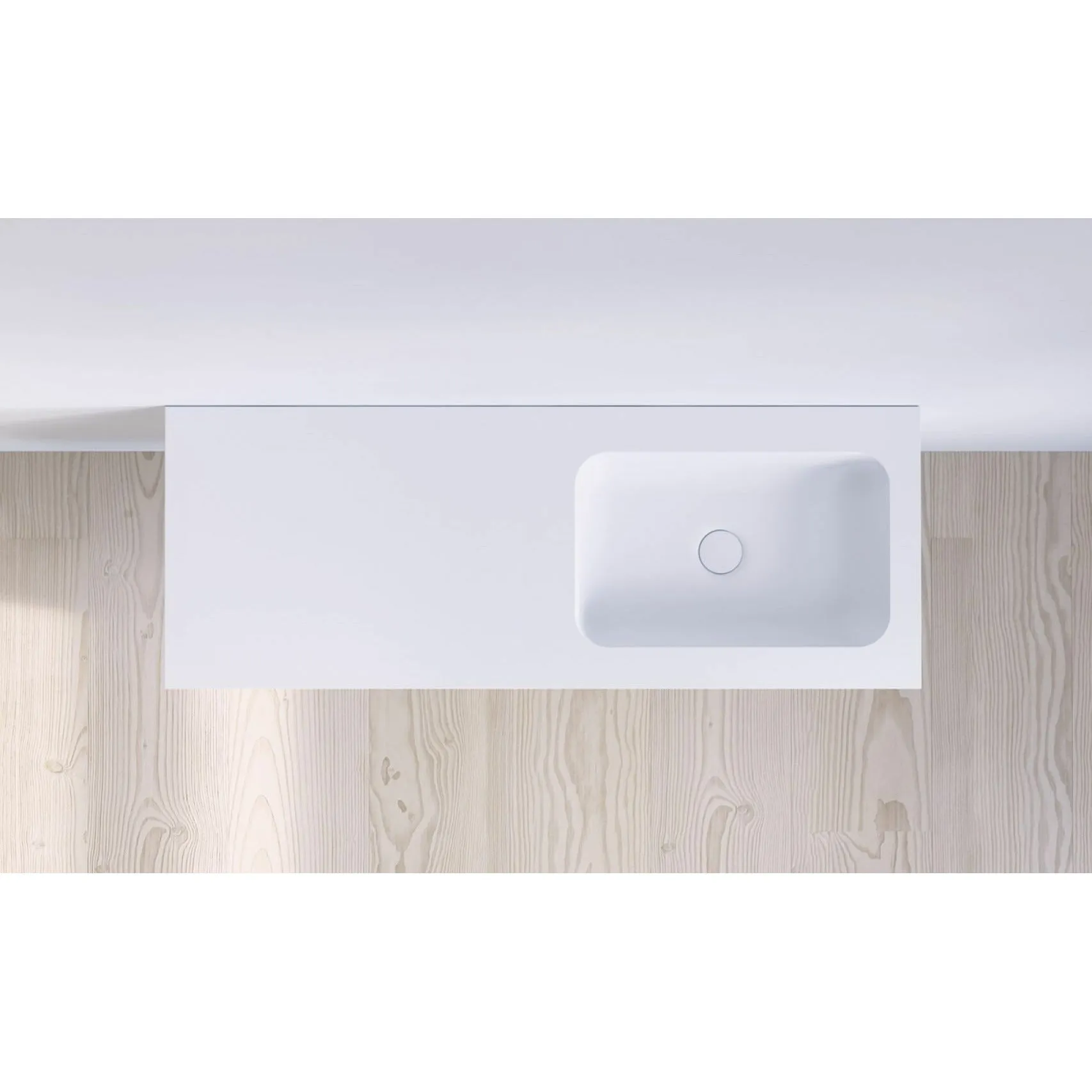 Copenhagen Bath Sq2 Right Wash Basin, L120 Cm