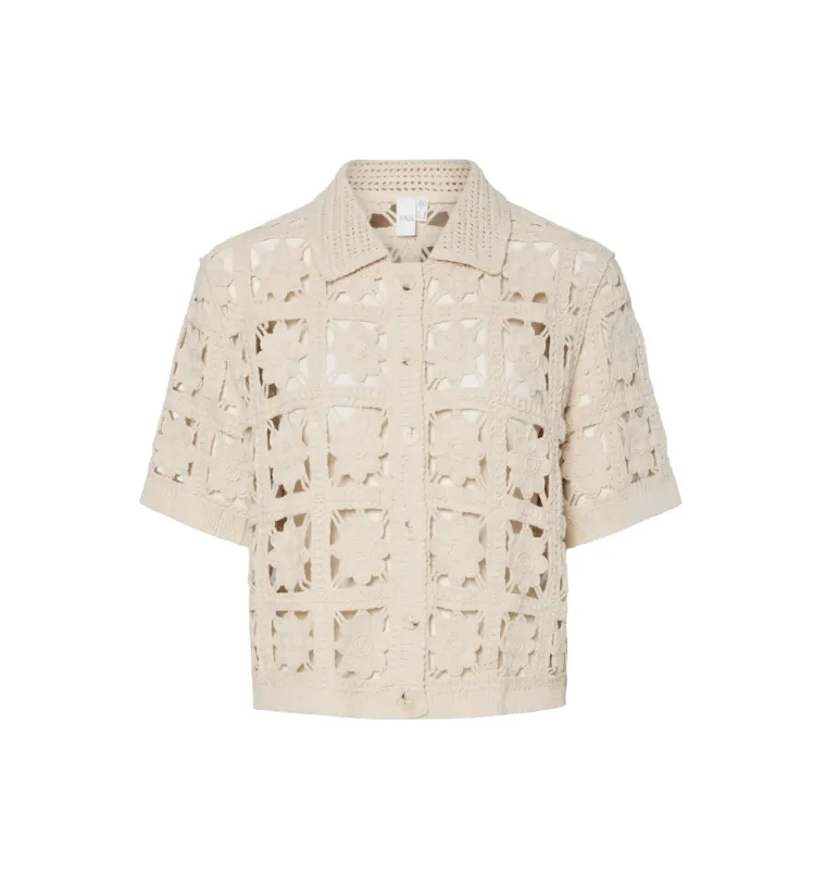 CORSICA SS CROCHET CARDIGAN - YAS