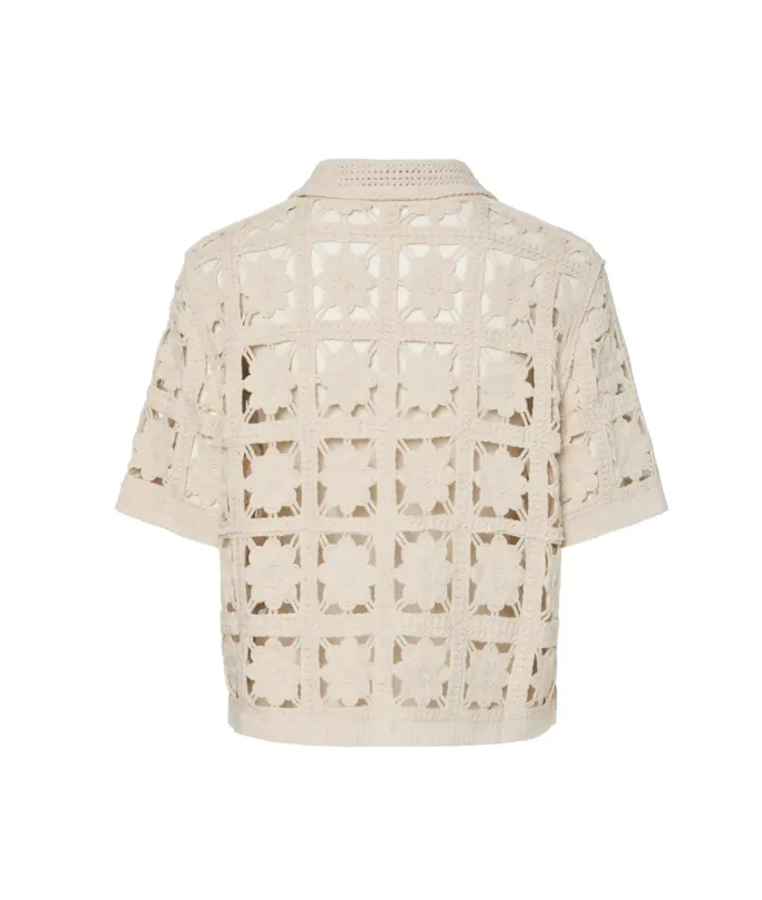 CORSICA SS CROCHET CARDIGAN - YAS