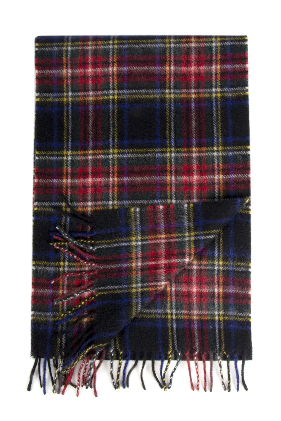 Dents Black Stewart Cashmere Scarf 2-2070