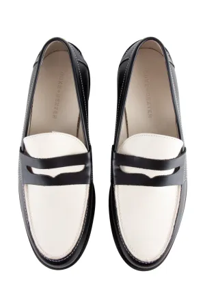 Duke   Dexter Wilde Penny Loafer Blk/Off Wht