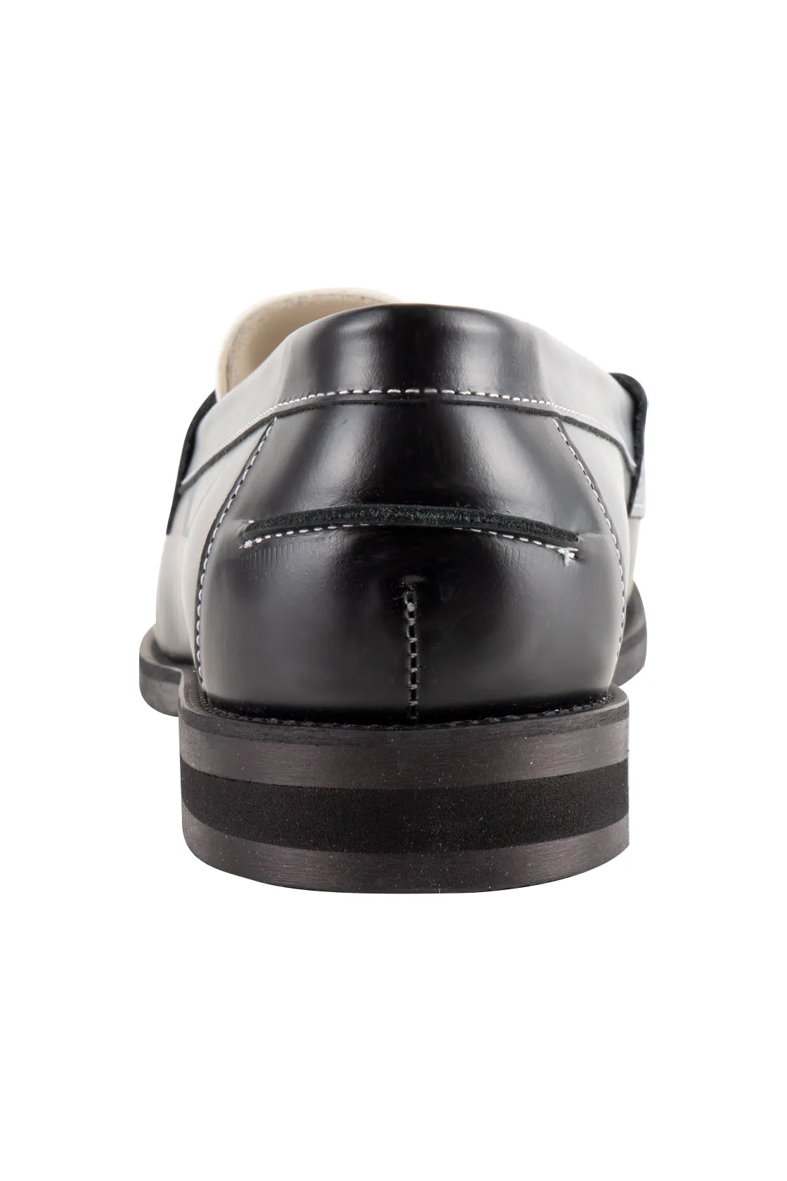Duke   Dexter Wilde Penny Loafer Blk/Off Wht