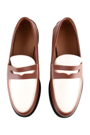 Duke   Dexter Wilde Penny Loafer Brn/Off Wht