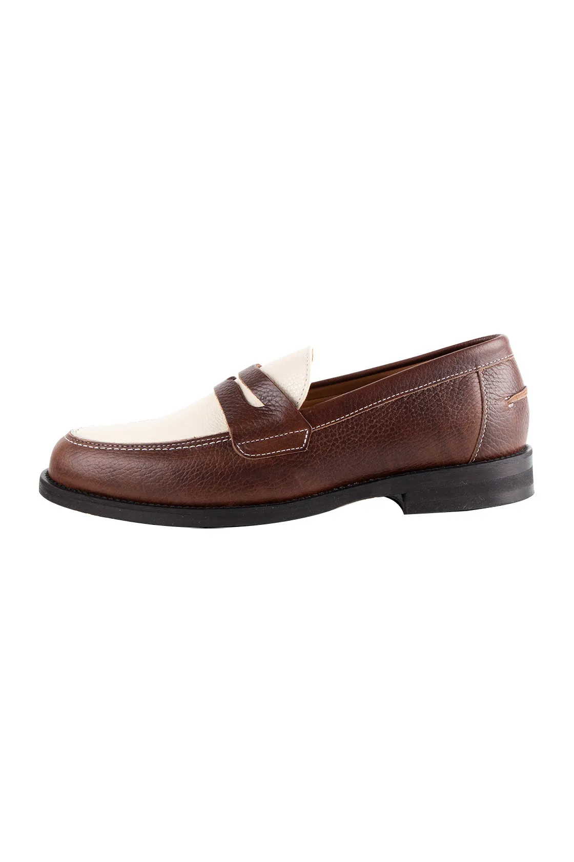 Duke   Dexter Wilde Penny Loafer Pebble Brn/Off Wht
