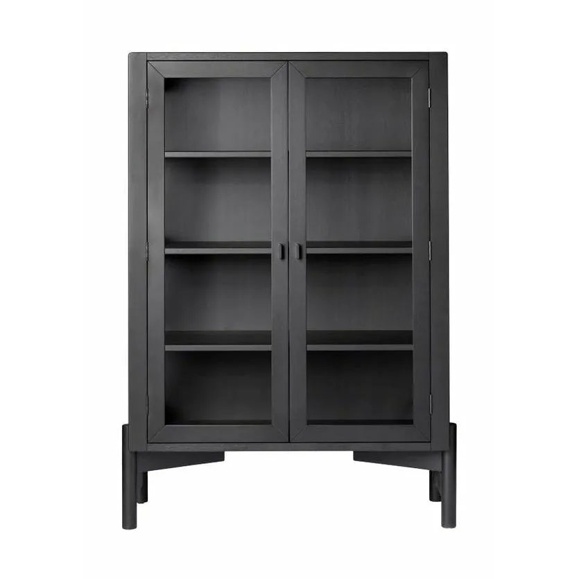 Fdb Møbler A90 Boderne Display Cabinet Beech Black Lacquered, H: 127 Cm