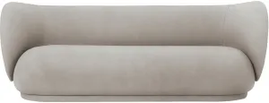 Ferm Living Rico Sofa Sand Velvet, 3 Seater