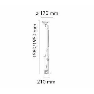 Flos Toio Led Floor Lamp, Black