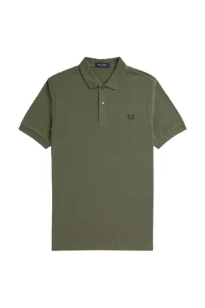 Fred Perry Plain Polo Shirt Laurel/Green