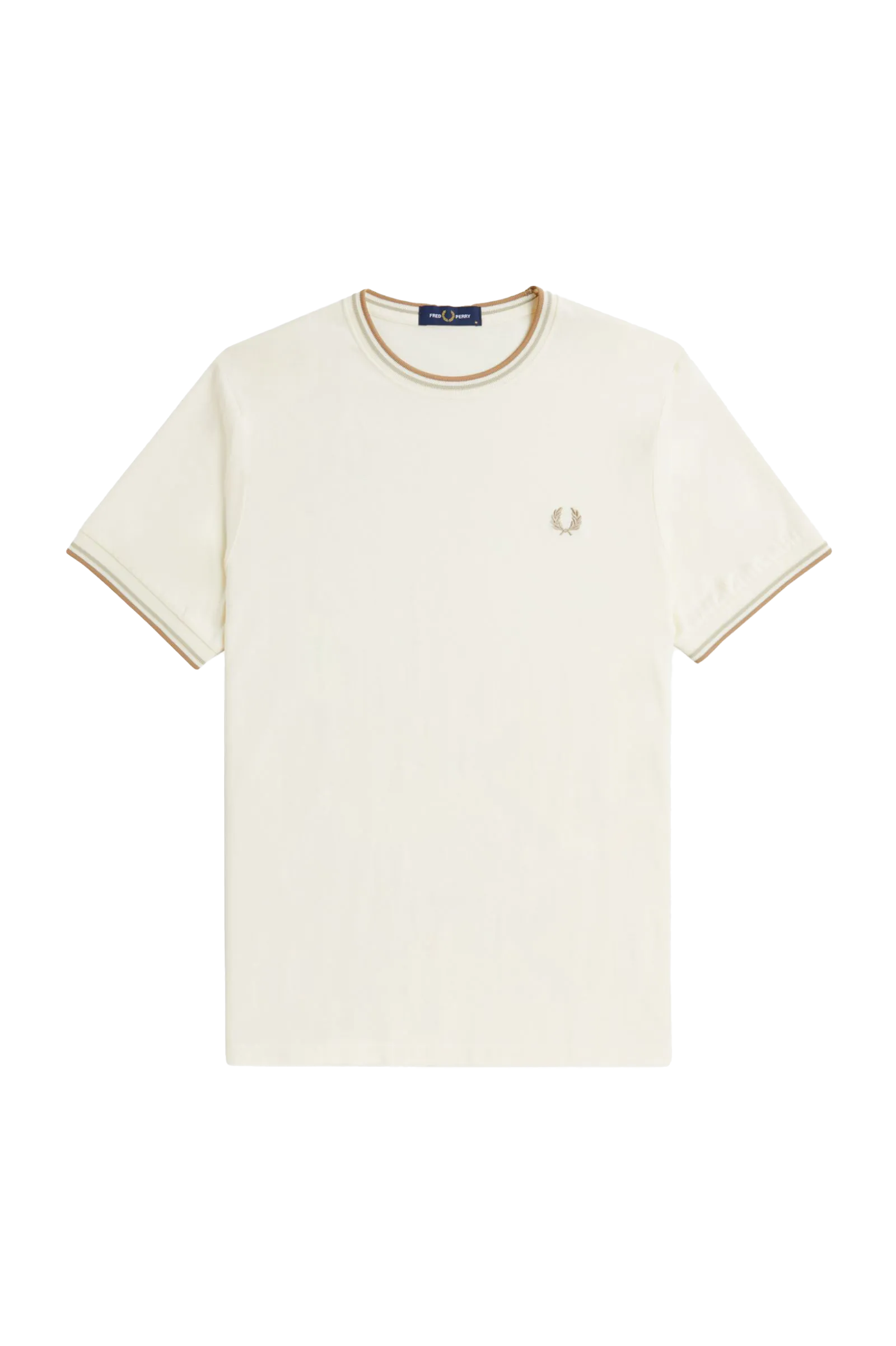 Fred Perry Twin Tipped SS Tee Ecru/Honeycomb