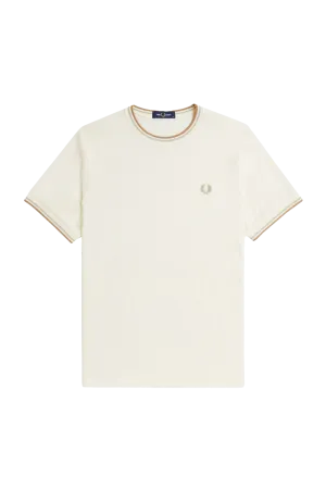 Fred Perry Twin Tipped SS Tee Ecru/Honeycomb