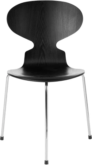 Fritz Hansen Ant™ Chair Colored Ash 3 Legged, Black