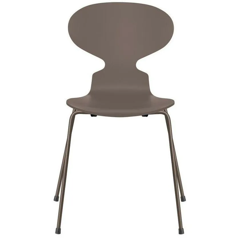 Fritz Hansen Ant™ Chair Lacquered Deep Clay Bowl, Brown Bronze Base