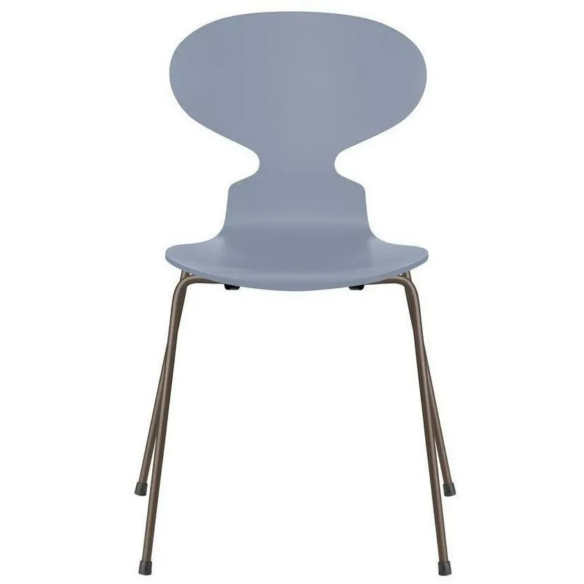 Fritz Hansen Ant™ Chair Lacquered Lavender Blue Bowl, Brown Bronze Base