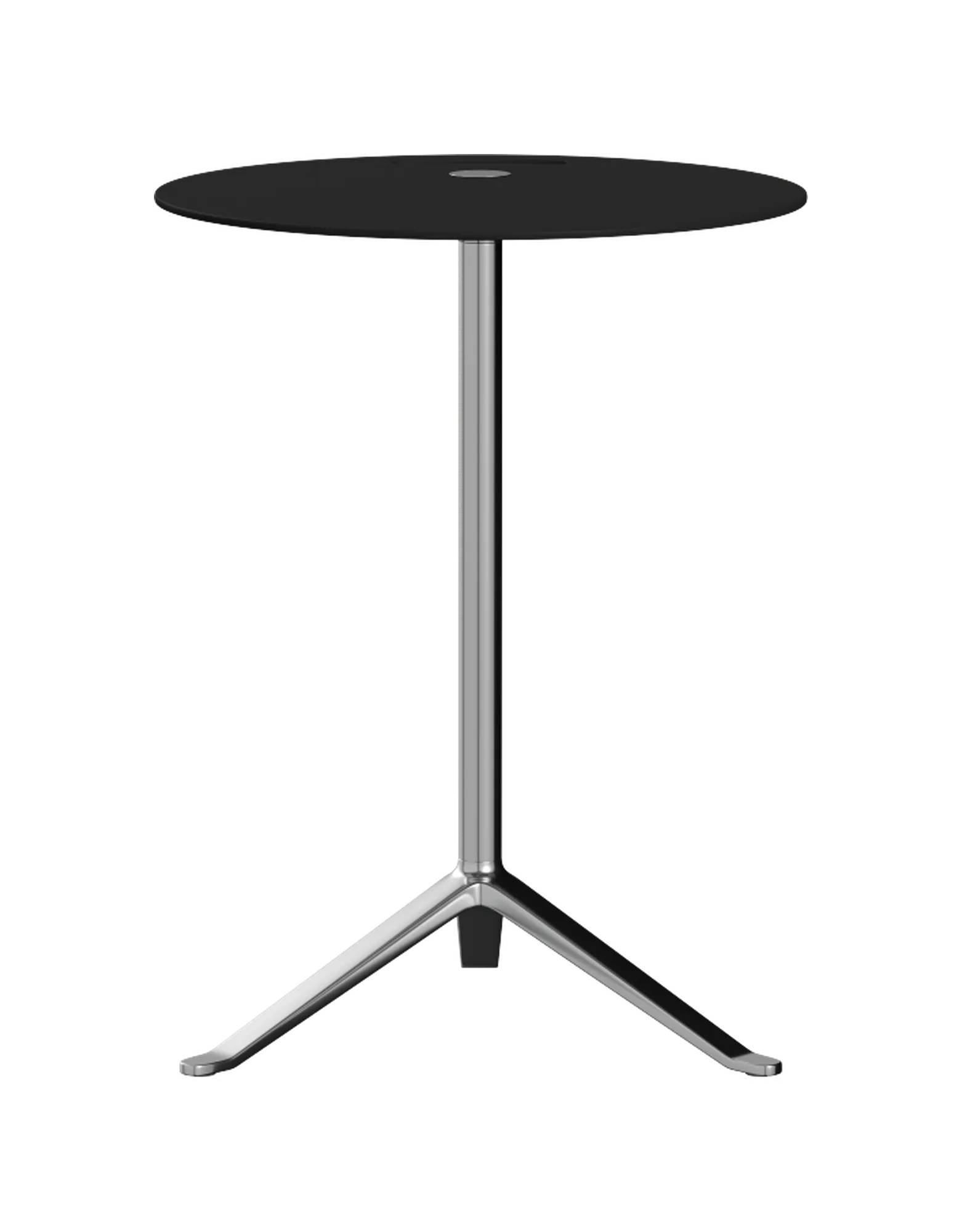 Fritz Hansen Ks12 Little Friend™ Table, Polished Aluminium/Black Laminate