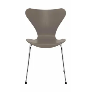 Fritz Hansen Series 7™ Chair Colored Ash Deep Clay Bowl, Chromed Steel Base