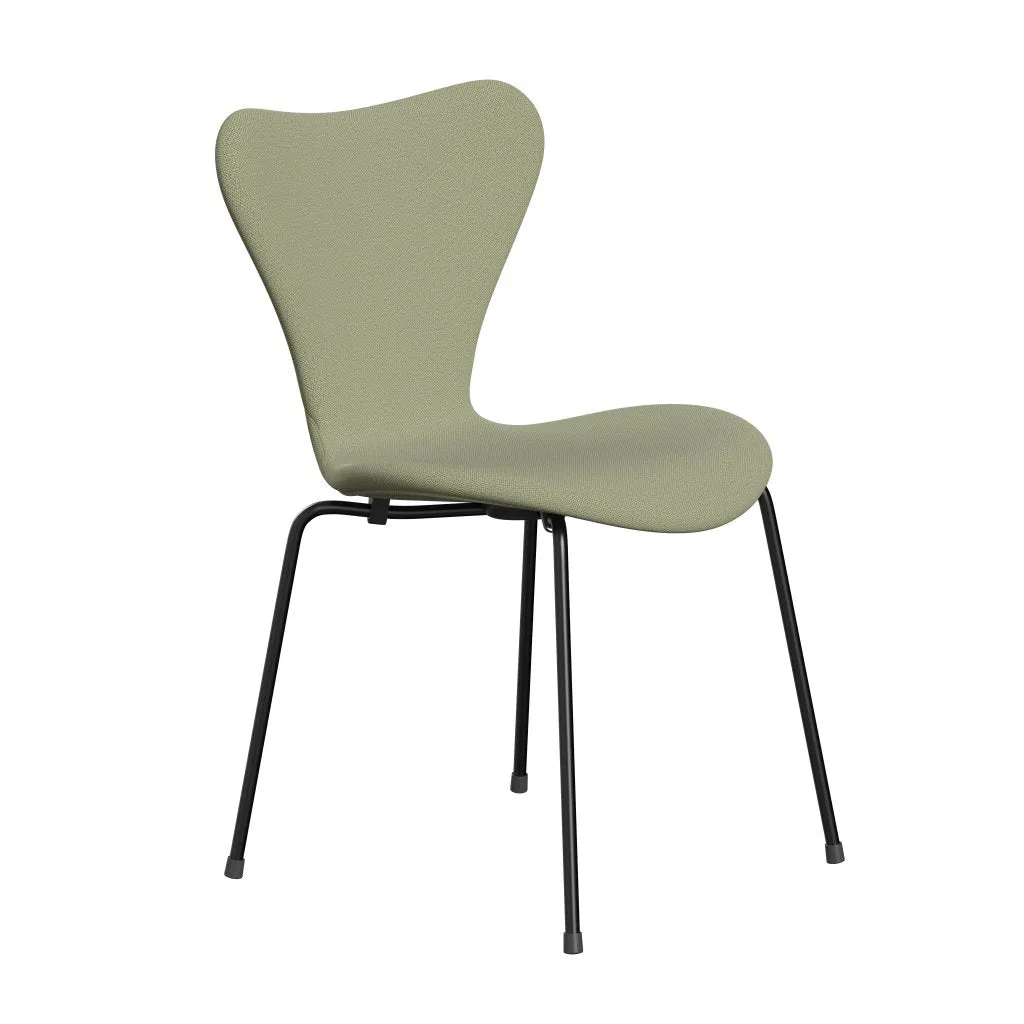 Fritz Hansen Series 7™ Chair Full Upholstery, Black/Capture Soft Green