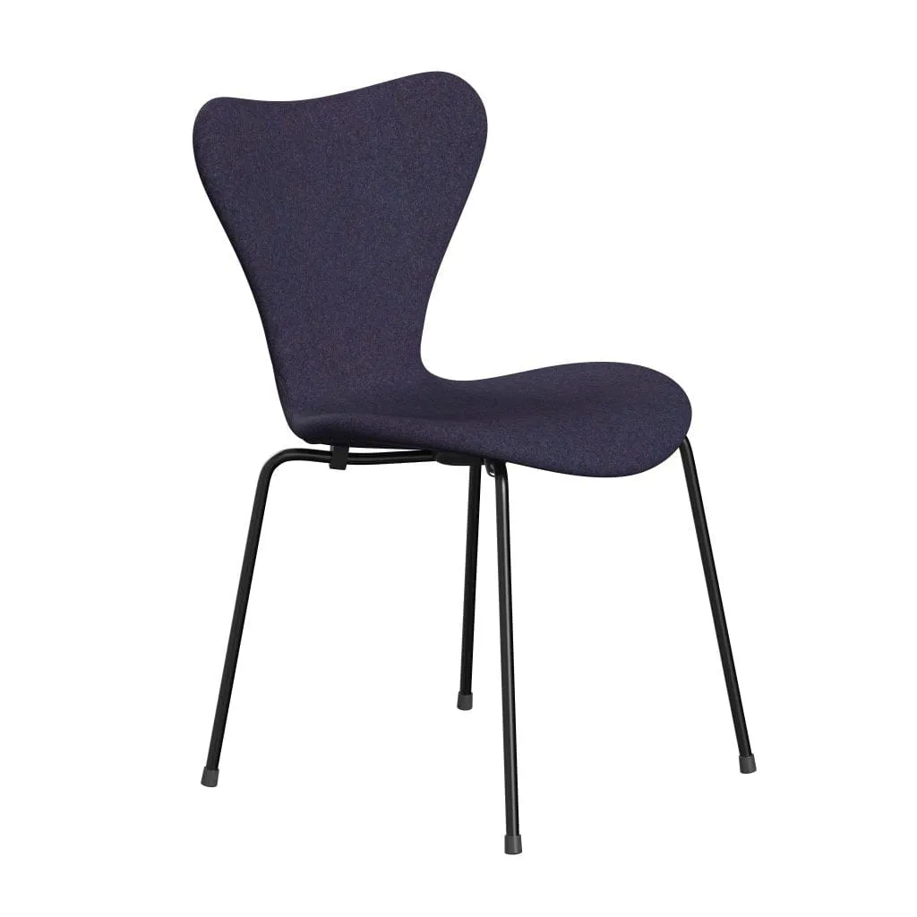Fritz Hansen Series 7™ Chair Full Upholstery, Black/Divina Md Dusty Blue
