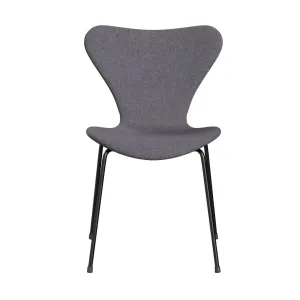 Fritz Hansen Series 7™ Chair Full Upholstery, Black/Divina Md Soft Blue Grey