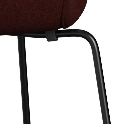 Fritz Hansen Series 7™ Chair Full Upholstery, Black/Divina Melange Burgundy