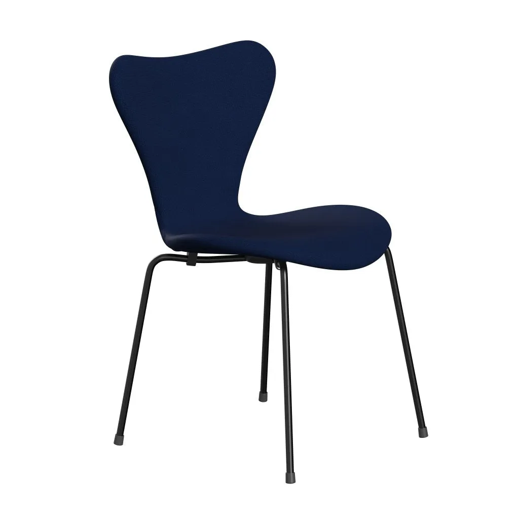 Fritz Hansen Series 7™ Chair Full Upholstery, Black/Fame Dark Blue (F66071)
