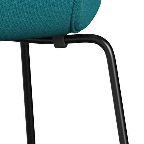 Fritz Hansen Series 7™ Chair Full Upholstery, Black/Fame Green Turquoise