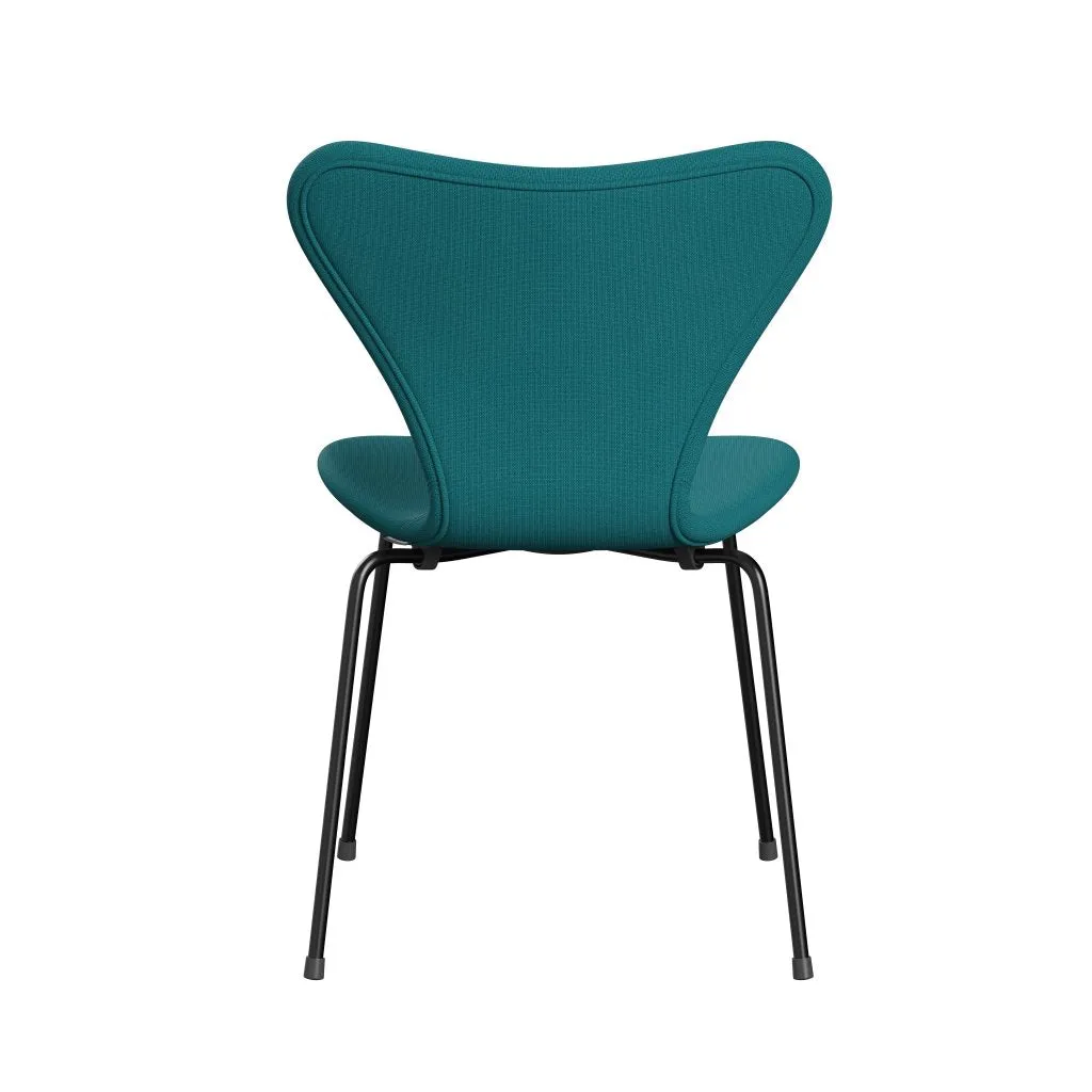 Fritz Hansen Series 7™ Chair Full Upholstery, Black/Fame Green Turquoise