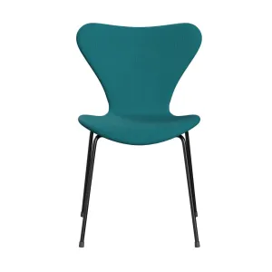Fritz Hansen Series 7™ Chair Full Upholstery, Black/Fame Green Turquoise