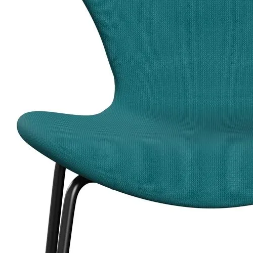 Fritz Hansen Series 7™ Chair Full Upholstery, Black/Fame Green Turquoise