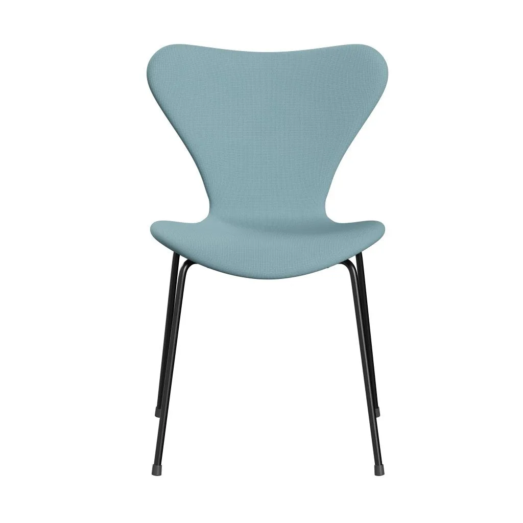 Fritz Hansen Series 7™ Chair Full Upholstery, Black/Fame Turquoise Light