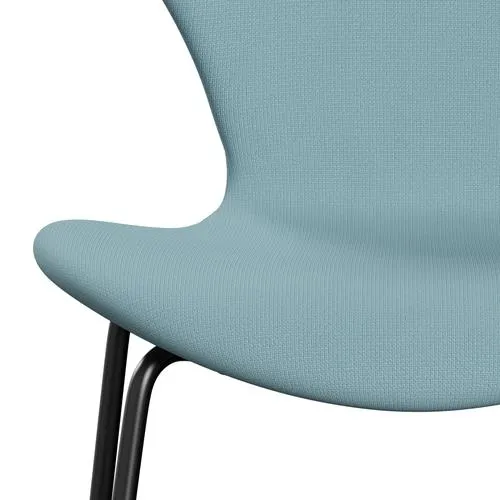 Fritz Hansen Series 7™ Chair Full Upholstery, Black/Fame Turquoise Light