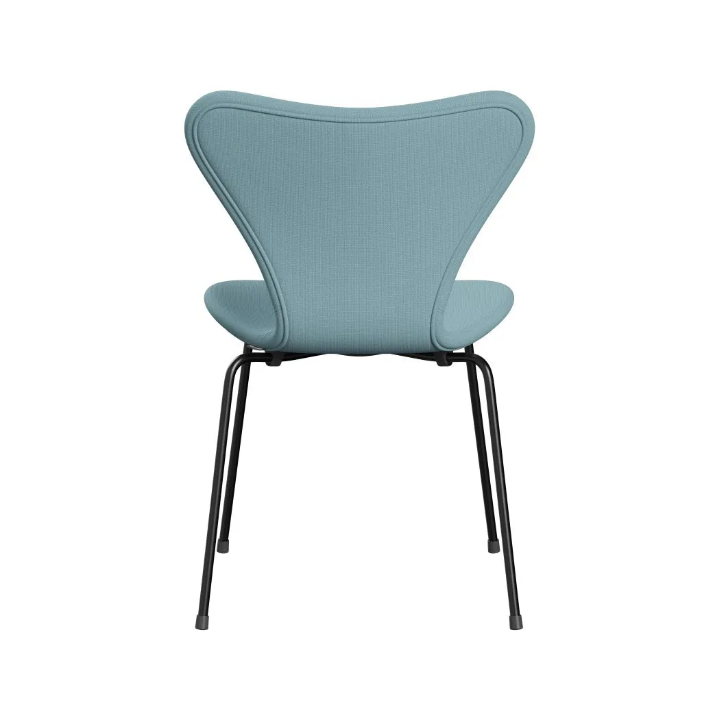 Fritz Hansen Series 7™ Chair Full Upholstery, Black/Fame Turquoise Light