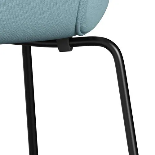 Fritz Hansen Series 7™ Chair Full Upholstery, Black/Fame Turquoise Light