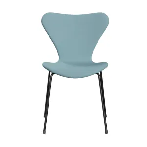 Fritz Hansen Series 7™ Chair Full Upholstery, Black/Fame Turquoise Light
