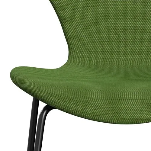 Fritz Hansen Series 7™ Chair Full Upholstery, Black/Steelcut Trio Grass Green