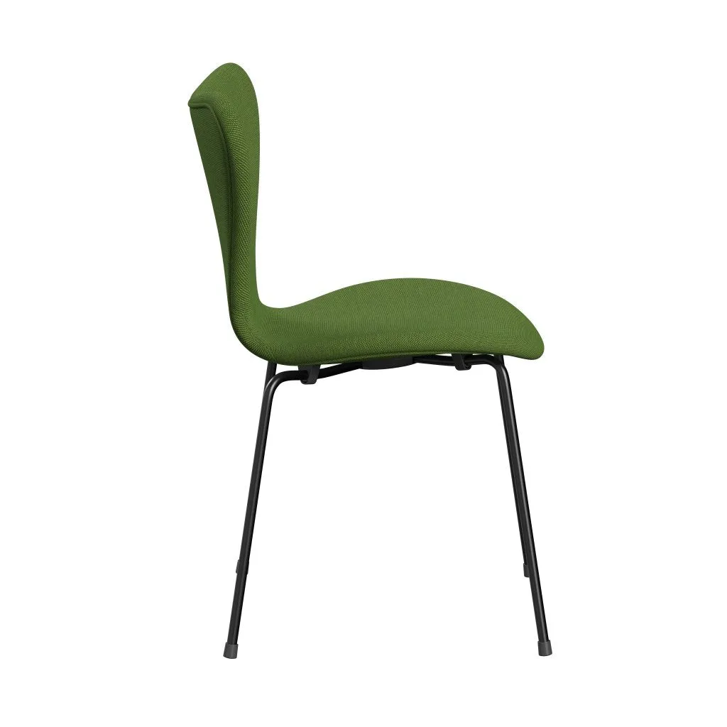 Fritz Hansen Series 7™ Chair Full Upholstery, Black/Steelcut Trio Grass Green