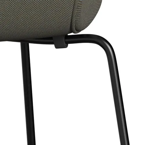 Fritz Hansen Series 7™ Chair Full Upholstery, Black/Steelcut Trio Grey/Green