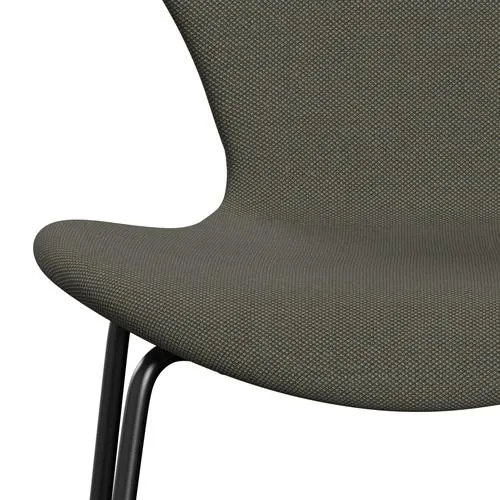Fritz Hansen Series 7™ Chair Full Upholstery, Black/Steelcut Trio Grey/Green