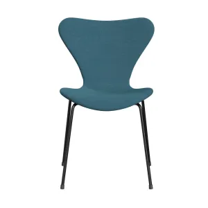 Fritz Hansen Series 7™ Chair Full Upholstery, Black/Steelcut Trio Turquoise