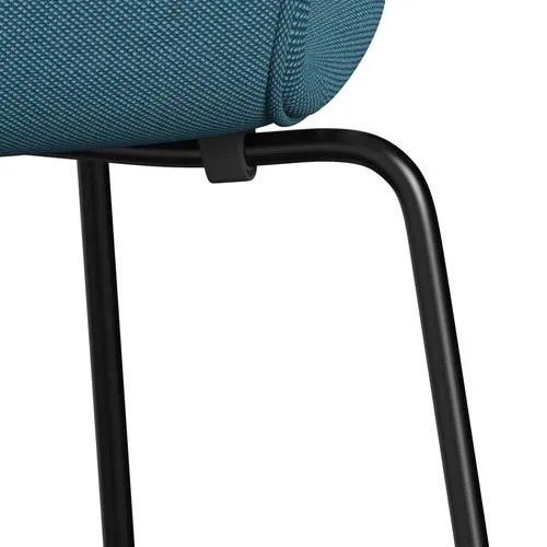 Fritz Hansen Series 7™ Chair Full Upholstery, Black/Steelcut Trio Turquoise