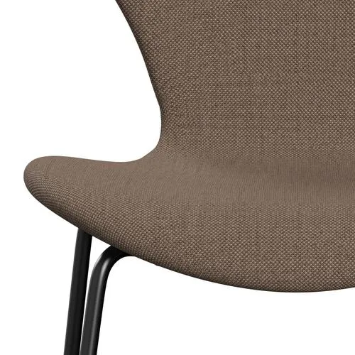 Fritz Hansen Series 7™ Chair Full Upholstery, Black/Sunniva 2 Chocolate/Tan