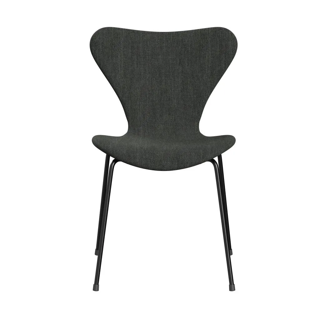 Fritz Hansen Series 7™ Chair Full Upholstery, Black/Sunniva 2 Light Grey/Dark Grey