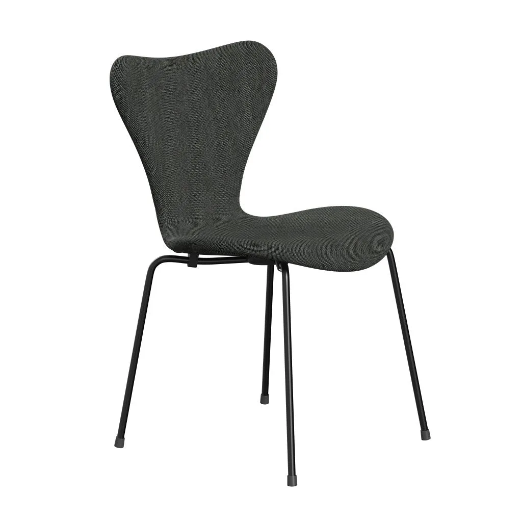 Fritz Hansen Series 7™ Chair Full Upholstery, Black/Sunniva 2 Light Grey/Dark Grey